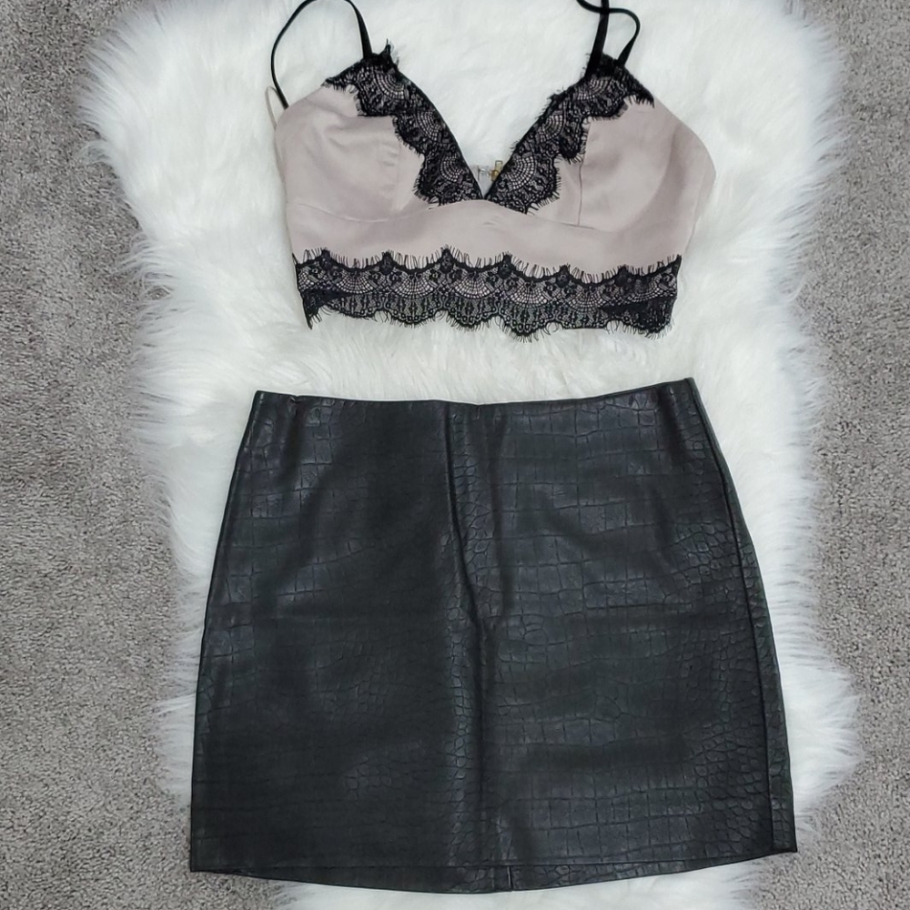 Leather mini